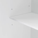 Rustic White Rubber Wood Rolling Kitchen Island Cart - Omega Lifestyles