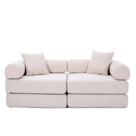 Modular Folding Corduroy Convertible Sofa Bed - Omega Lifestyles