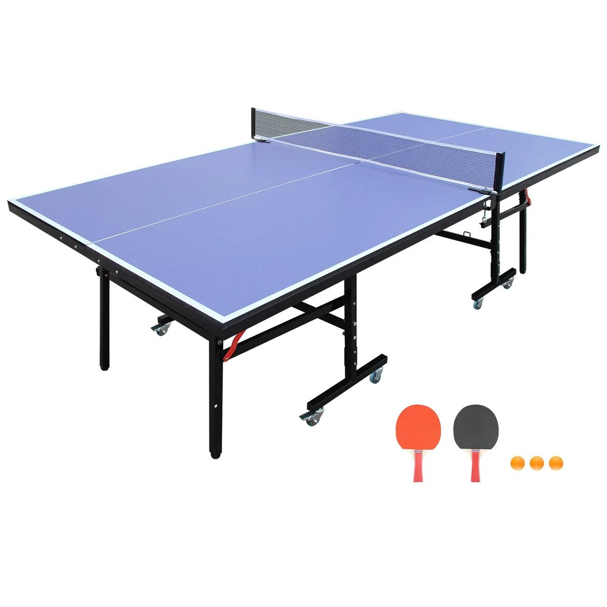Competition Grade Foldable 8ft Indoor Table Tennis Table Set - Omega Lifestyles