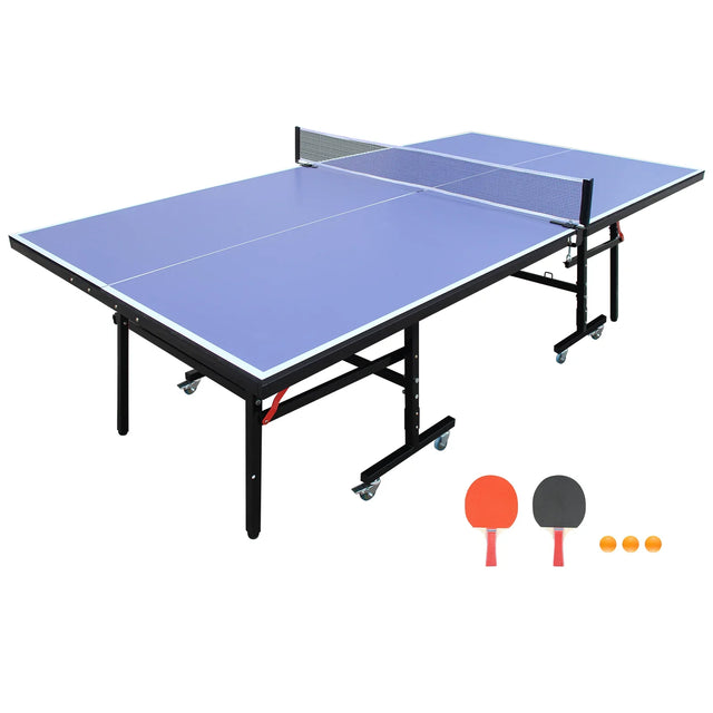 Competition Grade Foldable 8ft Indoor Table Tennis Table Set - Omega Lifestyles