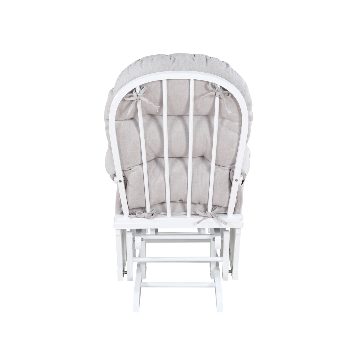 Madison Solid Wood White Glider Chair With Ottoman - Omega Lifestyles