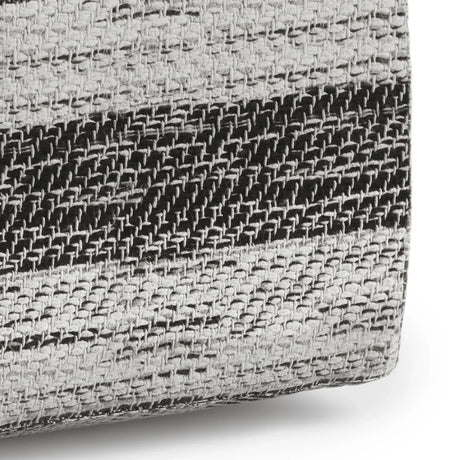 Grey Mélange Fabric Square Pouf Ottoman Seating Stool - Omega Lifestyles