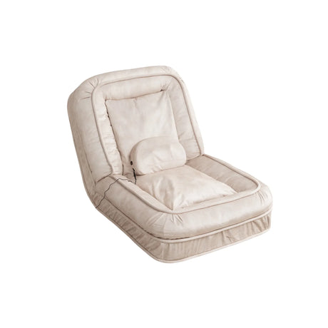 Adjustable Velvet Upholstered Massage Floor Sofa With Pillow - Omega Lifestyles