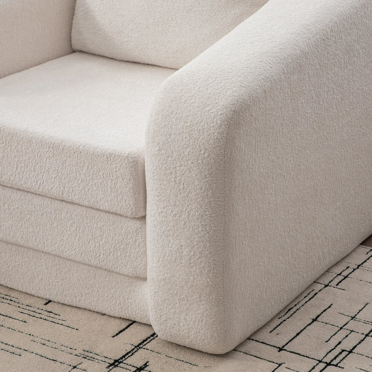 Convertible Chenille Sofa Bed With Folding Foam Cushion - Omega Lifestyles