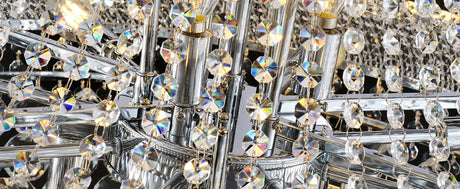 32-Inch French Empire Crystal Chandelier With 27 LED Lights - Omega Lifestyles