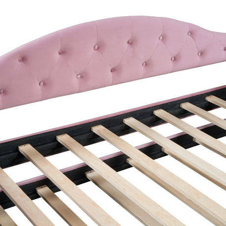 Twin Velvet Upholstered Daybed With Trundle USB Charging - Omega Lifestyles