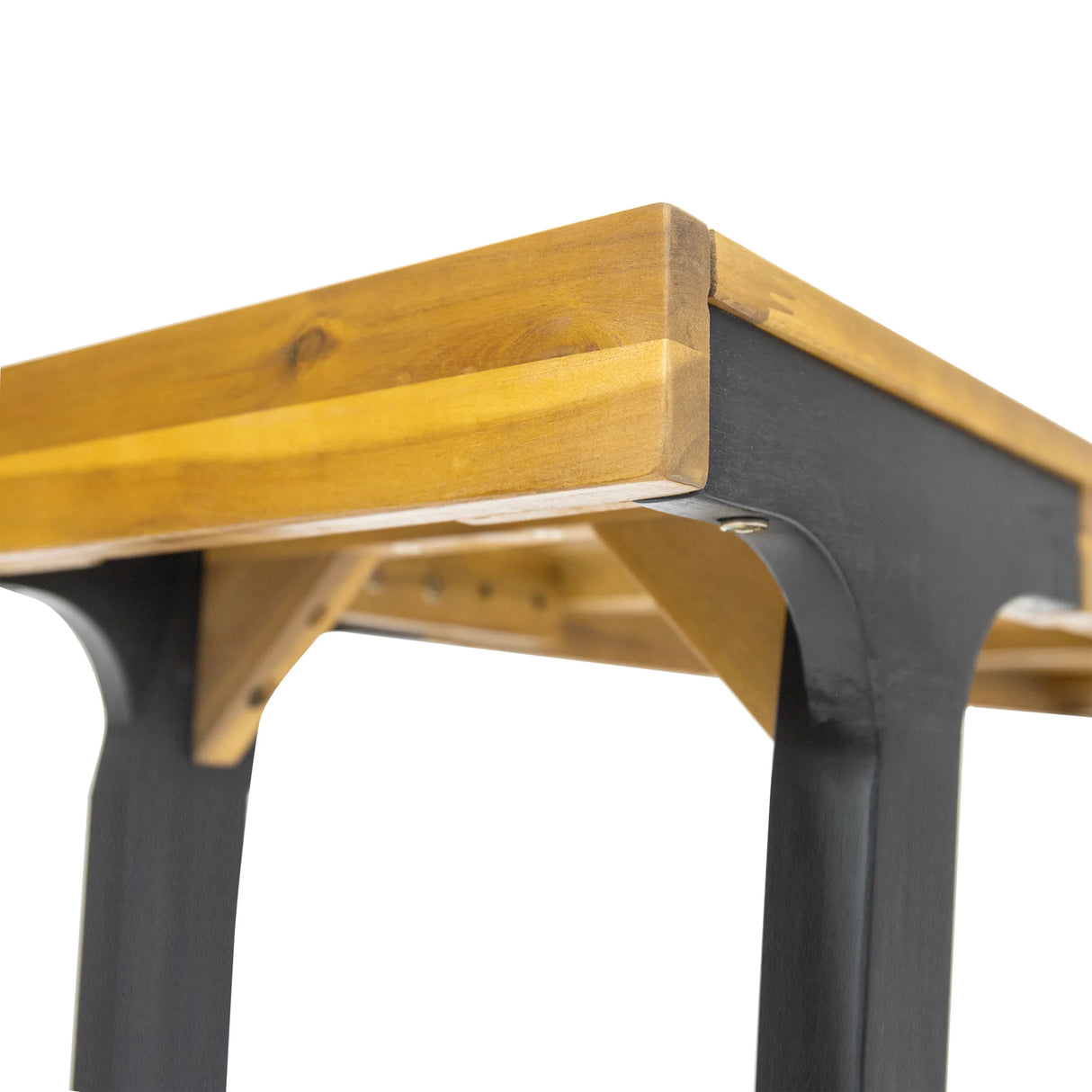 Modern Acacia Wood Dining Bench Set of 2 - Omega Lifestyles