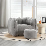 Soft Chenille High Resilient Foam Bean Bag Chair - Omega Lifestyles