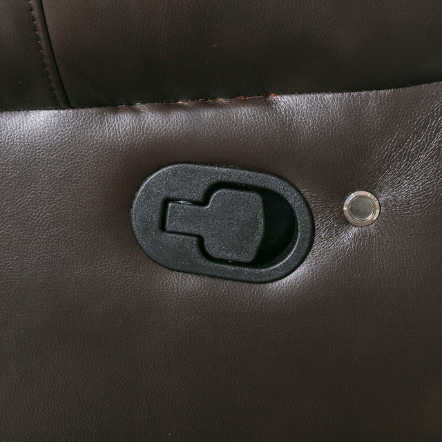 Manual Faux Leather Recliner Chair With Hidden Storage And LED - Omega Lifestyles