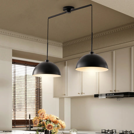 Industrial Modern Black Double Headed Adjustable Pendant Light - Omega Lifestyles
