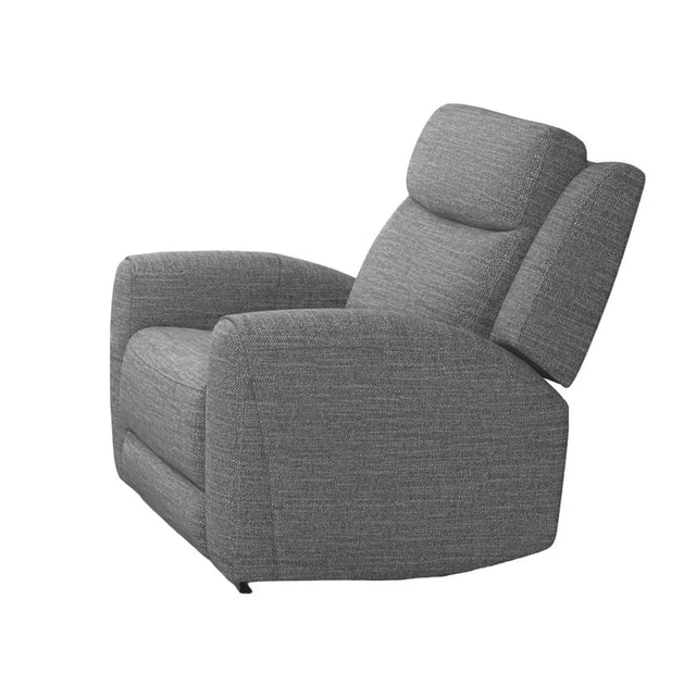 Contemporary Manual Recliner High Density Foam Gray Seating - Omega Lifestyles