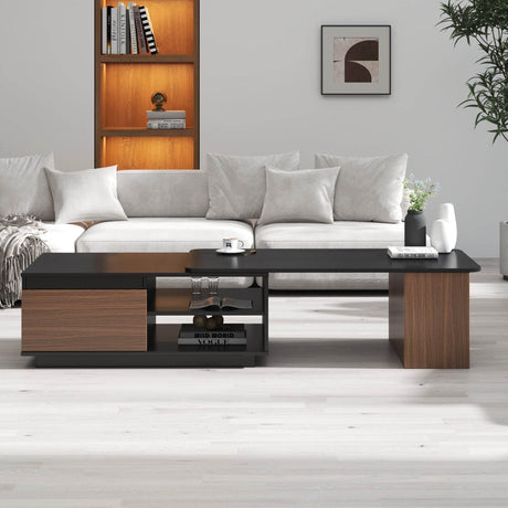 Expandable Length Adjustable Wood Coffee Table With Drawers - Sleep Galleria