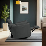 Soft Faux Leather Power Recliner With Adjustable Headrest Footrest - Omega Lifestyles