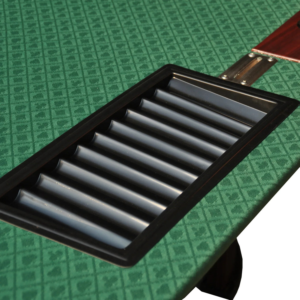 Modern 96-Inch Wood Poker Table With Cup Holders - Omega Lifestyles