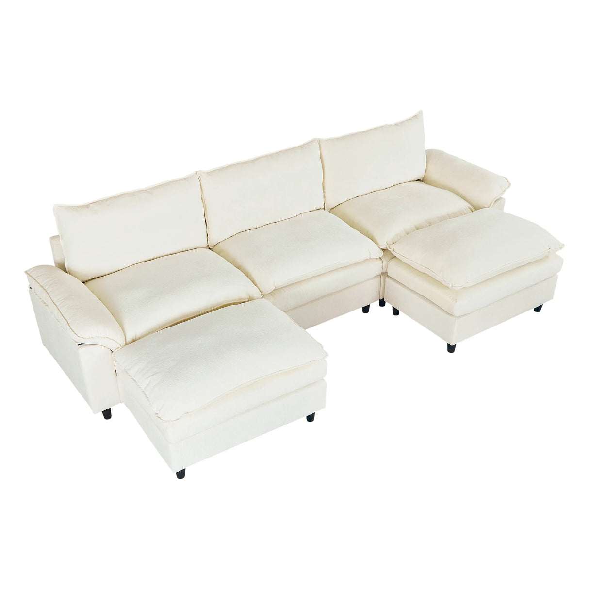 Linen Upholstered 3-Seat Storage Sofa - Omega Lifestyles