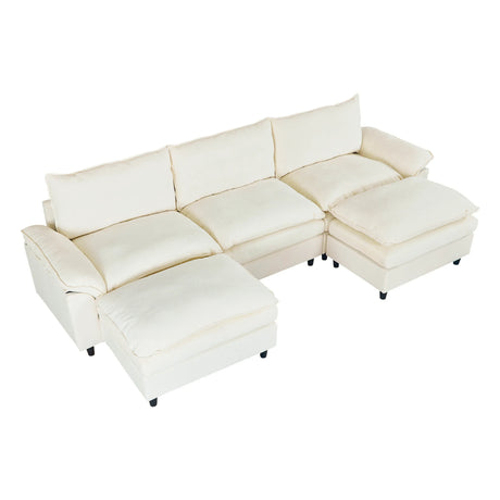 Linen Upholstered 3-Seat Storage Sofa - Omega Lifestyles