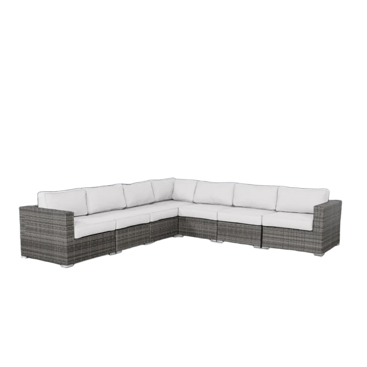 Weather-Resistant 122-Inch Wicker Outdoor Patio Sectional - Omega Lifestyles