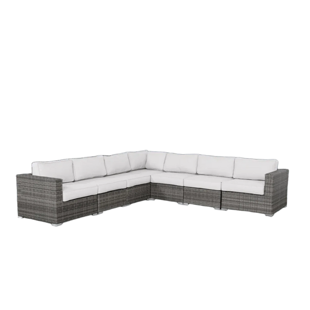 Weather-Resistant 122-Inch Wicker Outdoor Patio Sectional - Omega Lifestyles