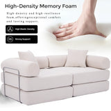 Modular Folding Corduroy Convertible Sofa Bed - Omega Lifestyles