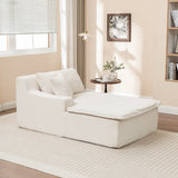 Corduroy Foam Right Armrest Chaise Lounge Chair - Omega Lifestyles