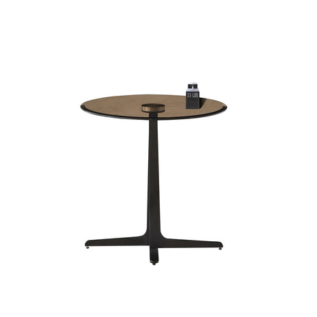 Round Tempered Glass Top Metal Accent End Table - Omega Lifestyles
