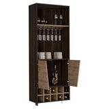 Modern Corner Bar Cabinet With Ten Built-In Wine Rack - Omega Lifestyles