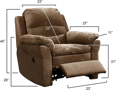 Electric Recliner Chair With USB Port And Lumbar Massage - Omega Lifestyles