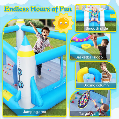 Multicolor Oxford Fabric Inflatable Jump N Slide Bouncer - Omega Lifestyles