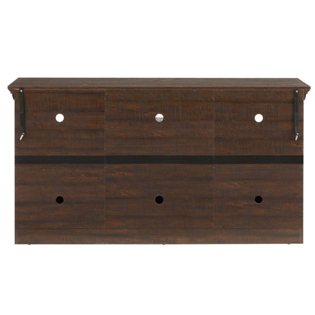 Farmhouse Espresso TV Stand With Fireplace Insert - Sleep Galleria