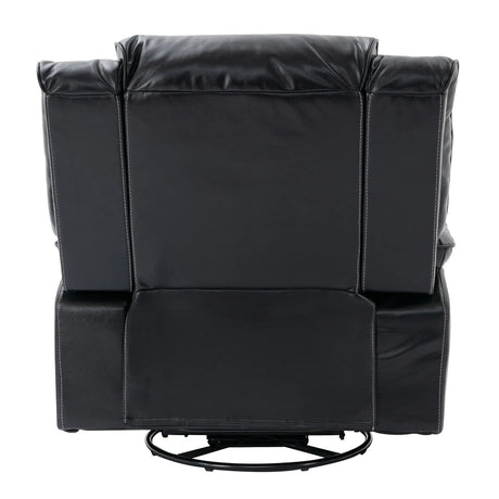 360-Degree Swivel Manual Rocking Leather Gel Recliner Chair - Omega Lifestyles