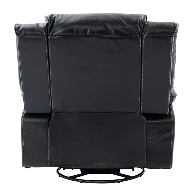 360-Degree Swivel Manual Rocking Leather Gel Recliner Chair - Omega Lifestyles