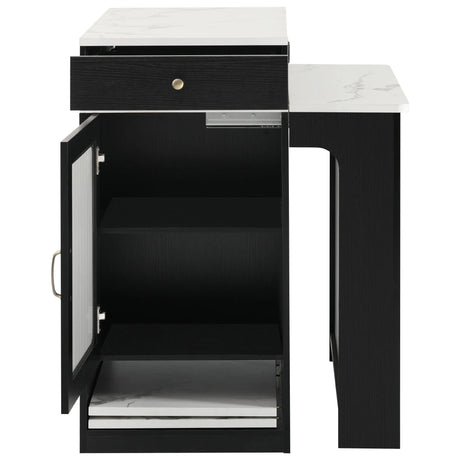 Extendable Dining Table Kitchen Island With Storage - Omega Lifestyles