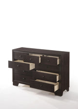 Espresso Synthetic Wood 6-Drawer Dresser Furniture - Omega Lifestyles