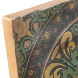 Set of 3 Square Vintage Brown Green MDF Wall Art - Omega Lifestyles