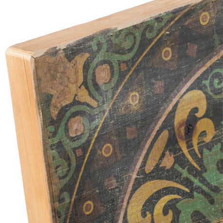 Set of 3 Square Vintage Brown Green MDF Wall Art - Omega Lifestyles