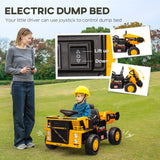 12V Kids Electric Ride-On Dump Truck With Suspension - Omega Lifestyles