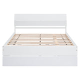 Modern Full White High Gloss Bed Frame With Trundle - Omega Lifestyles