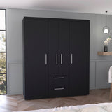 Modern Multi-Section Bedroom Wardrobe With Drawers - Omega Lifestyles