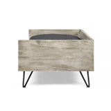 Mid-Century Modern Acacia Wood Dog Bed With Cushion - Sleep Galleria