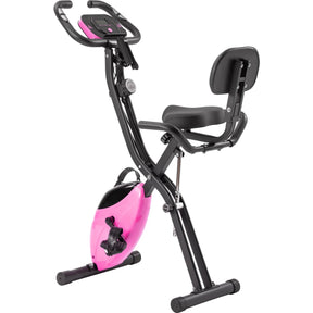 Foldable Magnetic Resistance Exercise Bike With Backrest - Omega Lifestyles