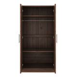 2-Door Solid Wood Wardrobe Armoire With Shelves - Omega Lifestyles