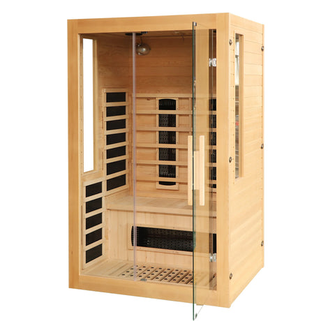 2 to 3 Person Hemlock Wood Low EMF Far Infrared Sauna - Omega Lifestyles