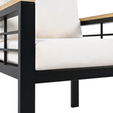 5-Piece Acacia Wood Iron Frame Patio Furniture Set - Omega Lifestyles