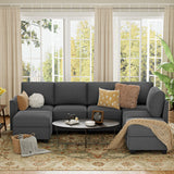 Modern 7-Seater Modular Sectional Sofa With Storage - Omega Lifestyles