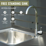 Aluminum Outdoor Kitchen Island With Stainless Steel Sink - Omega Lifestyles