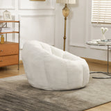 Plush Teddy Foam Bean Bag Chair With Armrests - Omega Lifestyles