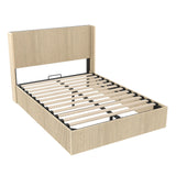 Queen Oak Storage Bed Frame With Gas Lift Mechanism - Omega Lifestyles