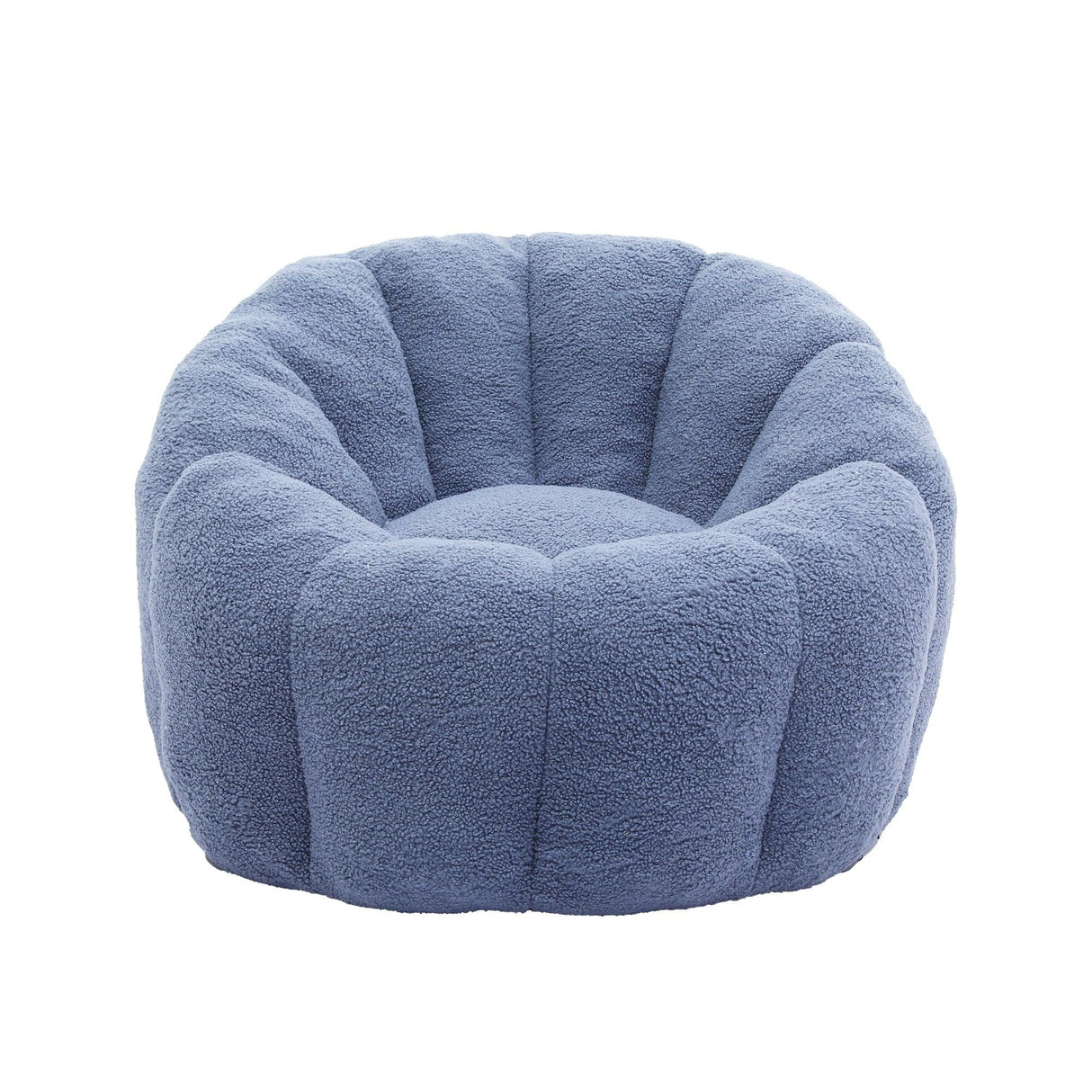 Plush Teddy Foam Bean Bag Chair With Armrests - Omega Lifestyles
