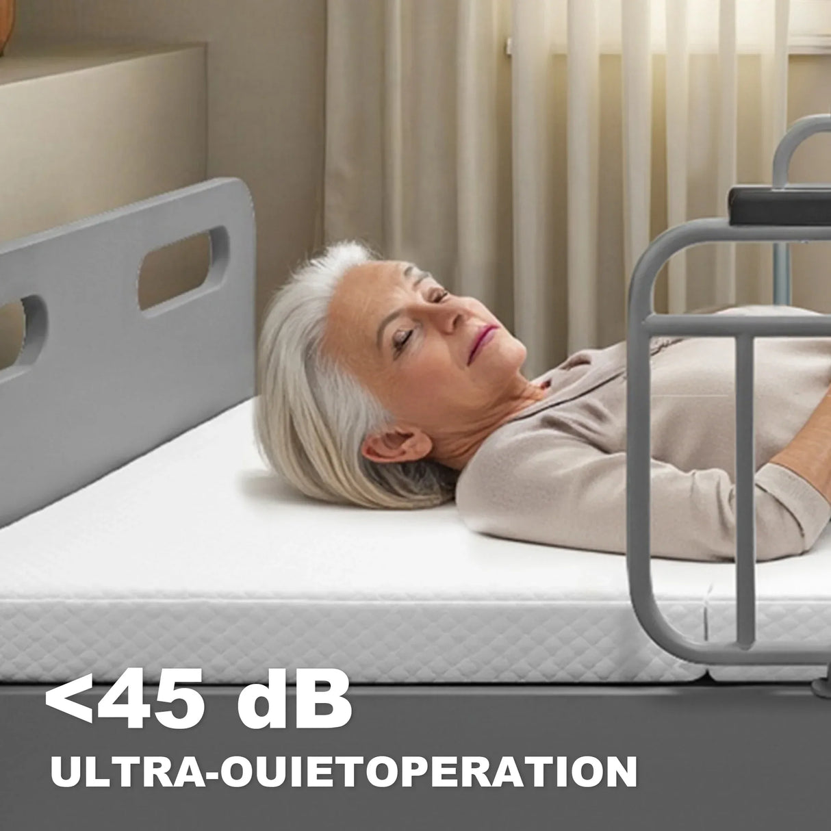 Medium Pressure-Relieving Memory Foam Adjustable Hospital Bed - Omega Lifestyles