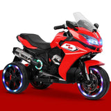 12V Rechargeable Kids Ride-On Motorcycle With Lights - Omega Lifestyles